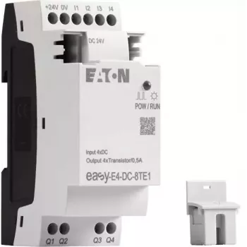 Eaton easyE4 DC 8TE1 digitalni I/O modul za proširenje, 4DI/4DO, 24V DC, tranzistor PNP