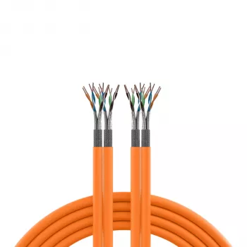 EFB Elektronik INFRALAN Cat.7 1000 AWG23 S/FTP 2x4P CPR Eca narančasti 100m instalacijski kabel