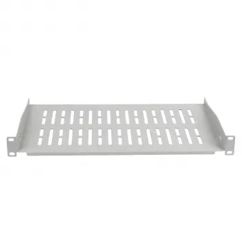 EFB Elektronik 19 inch 1U fiksna polica, 350 mm dubine, nosivost 10 kg, svijetlosiva RAL 7035