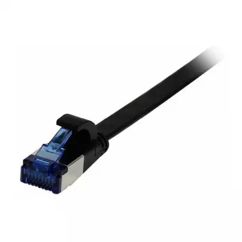 SYNERGY21 CAT6A U/FTP plosnati kabel Superflex patch kabel RJ45, 15m, crni, 500MHz, AWG32, TPE