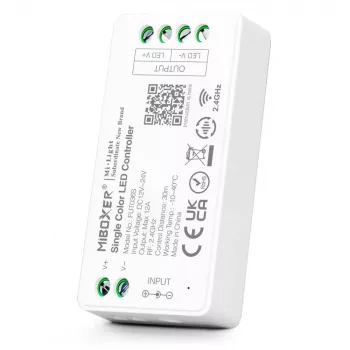 MIBOXER FUT036S jednobojni 2.4G LED regulator osvjetljenja DC12-24V, 12A, Push Dim, RF bežični, bijeli