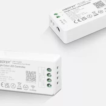 MIBOXER FUT036S jednobojni 2.4G LED regulator osvjetljenja DC12-24V, 12A, Push Dim, RF bežični, bijeli