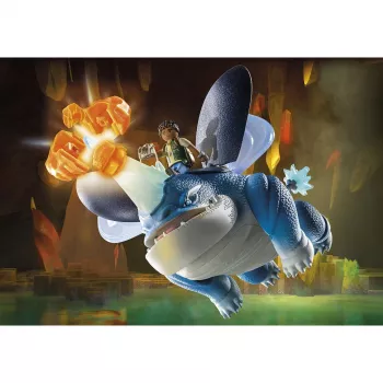 Playmobil 71082 Dragons: The Nine Realms - Plowhorn i D'Angelo s funkcijom rasprskavanja kristalne stijene