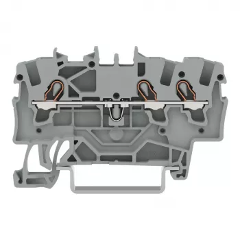 WAGO 2001-1301 prolazna stezaljka za 3 vodiča, 1,5 mm², push-in CAGE CLAMP, Ex e II, siva