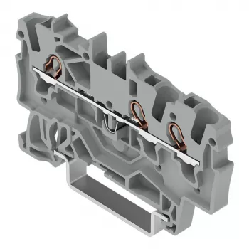 WAGO 2001-1301 prolazna stezaljka za 3 vodiča, 1,5 mm², push-in CAGE CLAMP, Ex e II, siva