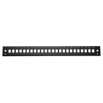 EQUIP 19 inch patch panel 24x LC-Duplex SC-Simplex, čelik, crni - 1U modul za stalak