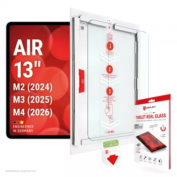 DISPLEX tablet Real Glass zaštitna folija za zaslon za iPad Air 13 (2024/2025/2026) - kaljeno staklo, tvrdoća 9H, ultra jasno