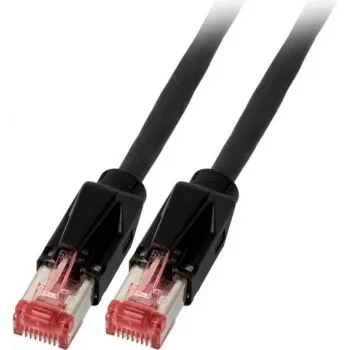 EFB Elektronik K8708SW.7,5 Cat.6A S/FTP LSZH patch kabel, Daetwyler 7702 TM21, 7,5 m, crni