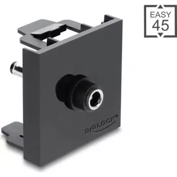Delock Easy 45 modul DC 5,5 x 2,1 mm utičnica na DC 5,5 x 2,5 mm utikač adapter crni