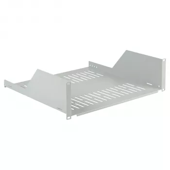 EFB ELEKTRONIK 19 inch 3U fiksni nosač polica, 450 mm dubina, nosivost 36 kg, svijetlosiva RAL 7035