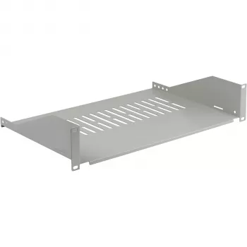 EFB ELEKTRONIK 19 inch 2U fiksna polica, 300 mm dubina, nosivost 22 kg, svijetlosiva RAL 7035