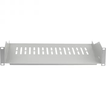 EFB ELEKTRONIK 19 inch 2U fiksna polica, 300 mm dubina, nosivost 22 kg, svijetlosiva RAL 7035