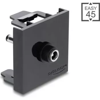 Delock Easy 45 modul DC 5,5 x 2,5 mm utičnica na DC 5,5 x 2,1 mm utikač, crni