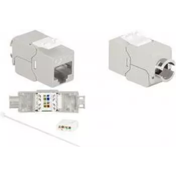 LogiLink NK4067 Cat.8.1 Keystone utičnica, STP, bez alata, RJ45 ženski, 40G, 2000 MHz, klasa I, cink lijevana, 1 pakiranje
