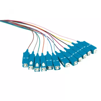 LogiLink optički pigtail set 12 x SC OS2 2m, u boji, plavi konektor