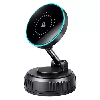 LogiLink bežični punjač za automobil, vakuumski magnetski, 360° sklopivi, 25W