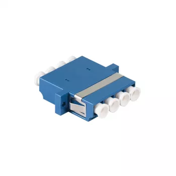 LogiLink LC Quad optički adapter, 12 komada, plavi, montaža s prirubnicom, jednomodni