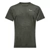 Salewa Puez Melange Dry majica kratkih rukava - Dark Olive Melange - XL