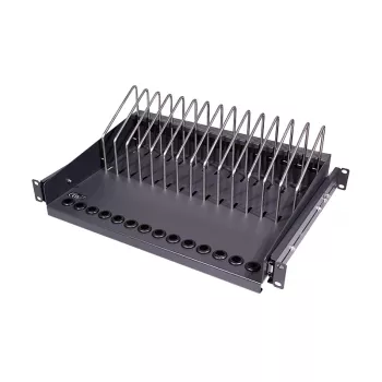 LogiLink SF100B 19 inch 1U izvlačna polica za prijenosna računala, tablete i pametne telefone, crna