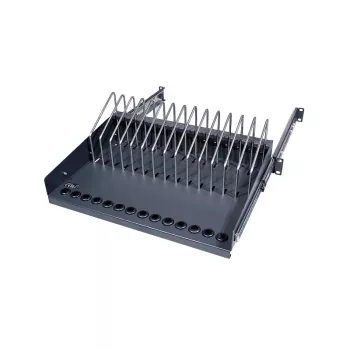 LogiLink SF100B 19 inch 1U izvlačna polica za prijenosna računala, tablete i pametne telefone, crna