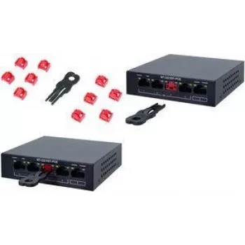 LogiLink RJ45 port blocker set s ključem, 10 brava, plavi