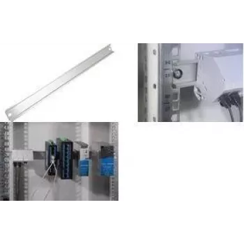 LogiLink 19 inch nosač za montažu na DIN tračnicu za 35 x 7,5 mm šinske profile, 1U, čelik, crni, EN 60715