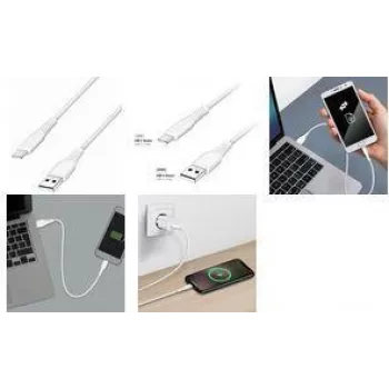 LogiLink CU0255 USB 2.0 kabel, USB-A na USB-C, 3 m, bijeli, 480 Mbps, podaci i punjenje