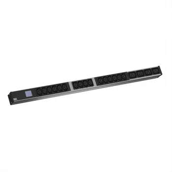 Bachmann BN0500 Local Metered 1U 19 inch aluminijski PDU, 6x C13 + 2x C19, CEE 16A, zaštita od prenapona, 3m