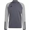 adidas Tiro 23 Competition muški trenirka gornji dio, Team Grey Four, Slim Fit, četvrt patent zatvarač, dugi rukav, AEROREADY, reciklirani poliester, HU1316