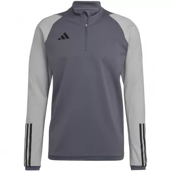 adidas Tiro 23 Competition muški trenirka gornji dio, Team Grey Four, Slim Fit, četvrt patent zatvarač, dugi rukav, AEROREADY, reciklirani poliester, HU1316