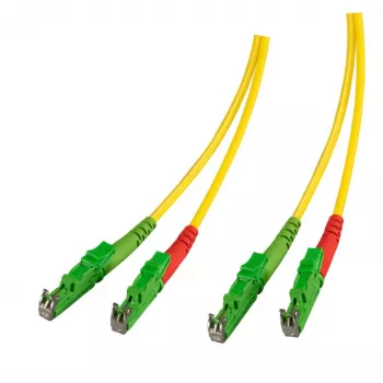 EFB Elektronik O0933.30 E2000/APC na E2000/APC singlemode dupleks optički patch kabel, OS2, 2 m, LSZH, žuti