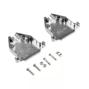 EFB Elektronik 29432.1V2 metalna kapica E-GP25G sa rasterećenjem kabela, D-Sub 25-pinski, EMI/RFI oklopljena, legura cinka, srebrna
