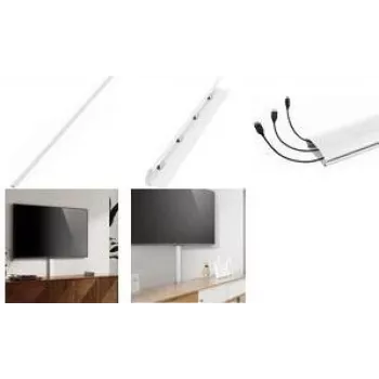 LogiLink aluminijski kanal za kabele 1100x60x20 mm s preklopnim i klik zatvaračem, bijeli