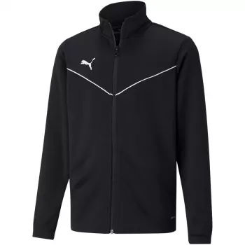 PUMA teamRISE Training Poly Jacket Jr Black 140cm - Lightweight Full-Zip Youth Football Jacket