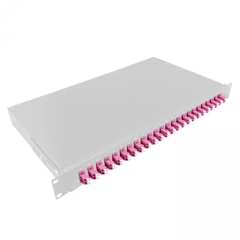 LogiLink F24LC4G 24-portni LC Duplex optički patch panel, 1U 19 inch montaža u stalak, sivi čelik