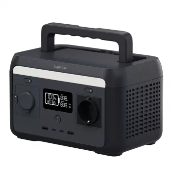 LogiLink prijenosna elektrana 300W LiFePO4 baterija, 288Wh čisti sinusni val, 60W USB-C PD, QC3.0, Solar Ready