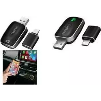 LogiLink BT 5.0 žični na bežični CarPlay / Android Auto adapter, dongle tip