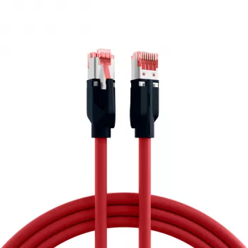 EFB Elektronik K8048PUI30 RJ45 industrijski patch kabel Cat.6A S/FTP PUR, Draka UC900 TM21, plašt otporan na ulje i UV, 4x2 x AWG26/7, 30 m, crveni
