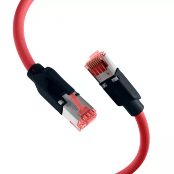 EFB Elektronik K8048PUI30 RJ45 industrijski patch kabel Cat.6A S/FTP PUR, Draka UC900 TM21, plašt otporan na ulje i UV, 4x2 x AWG26/7, 30 m, crveni