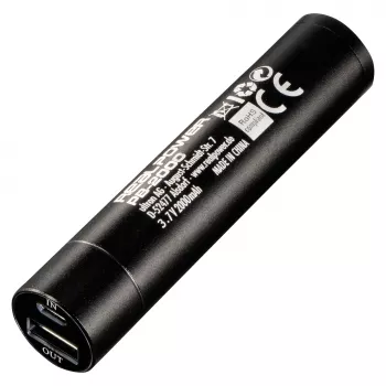 RealPower PB2000 mAh aluminijska power bank, crna