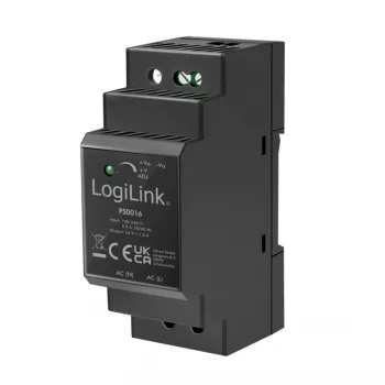 LogiLink PS0016 DIN napajanje za montažu na šinu, 36 W 24 V