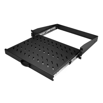 LogiLink 19 inch izvlačna polica za konzolu 2U, dubina 350 mm, nosivost 30 kg, crna