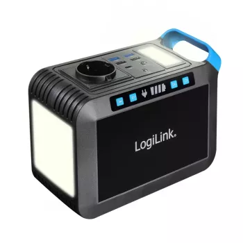 LogiLink prijenosna elektrana 200W, 148Wh Li-ion, čisti sinusni val, USB-C PD 45W, LED svjetlo