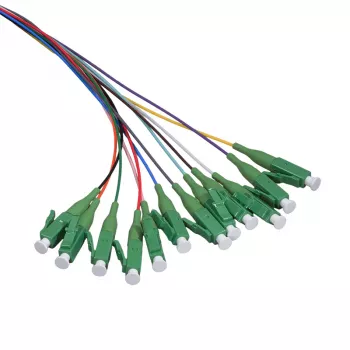 LogiLink optički pigtail set 12 x LC/APC OS2 (G657.A1), 2m, u boji, zeleni konektor
