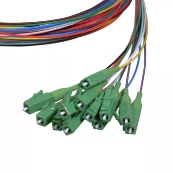 LogiLink optički pigtail set 12 x LC/APC OS2 (G657.A1), 2m, u boji, zeleni konektor