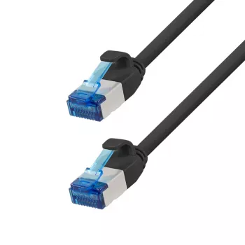 LogiLink Cat.6A Slim S/FTP LSZH patch kabel, crni, 5 m