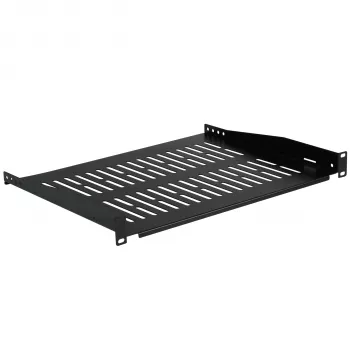 EFB Elektronik 19 inch 1U fiksna polica za rack, dubina 350 mm, nosivost 10 kg, crna RAL 9005
