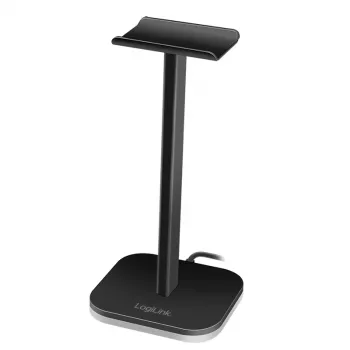 LogiLink stalak za slušalice s RGB svjetlom, crni