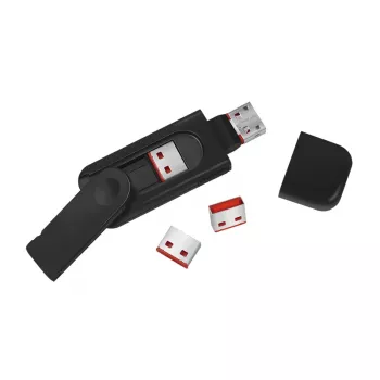 LogiLink AU0054 USB-A blokator porta s 1 ključem i 4 brave, putna verzija, crni