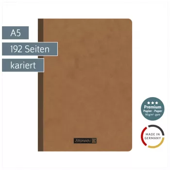 Brunnen FACT!plus A5 Squared Notebook 96 Sheets Brown